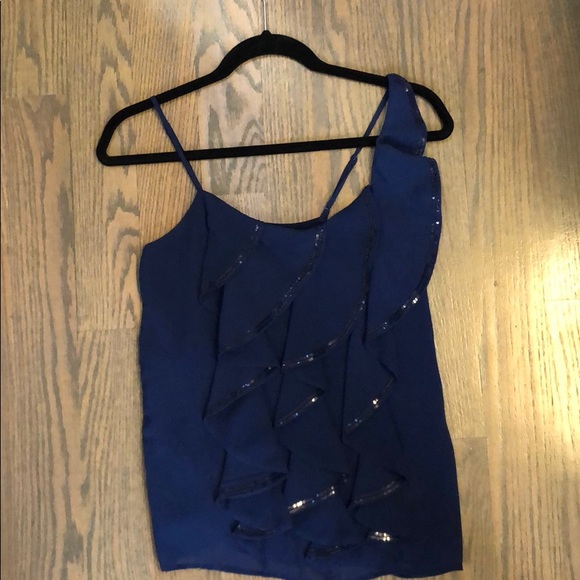 Armani Exchange Blue Sequins Tank - Picture 1 of 3